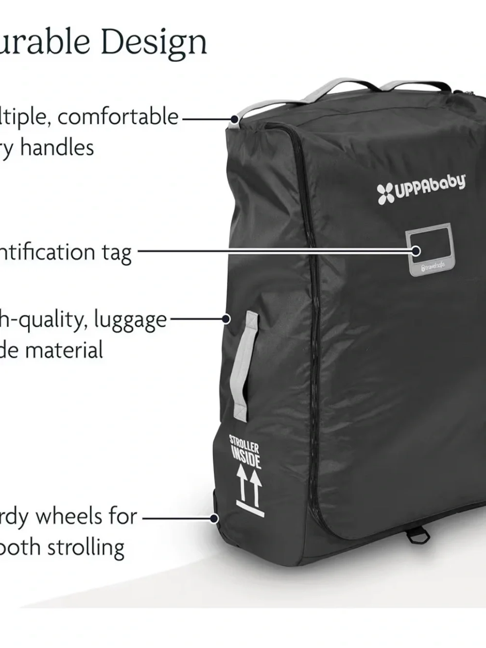 Black Travel Bag for Vista and Cruz Strollers